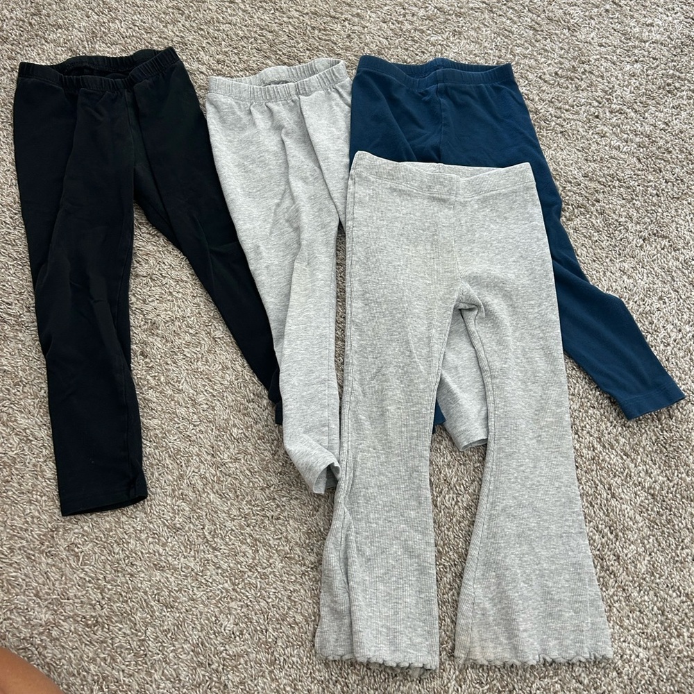 Cat & Jack Black, Gray, and Blue Kids Leggings Set
